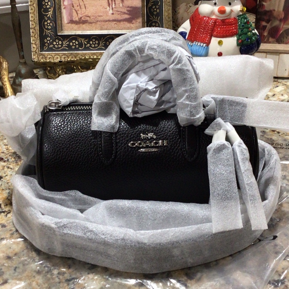 NEW Coach Lacey Black Pebbled Leather Crossbody Shoulder Bag NWT $328